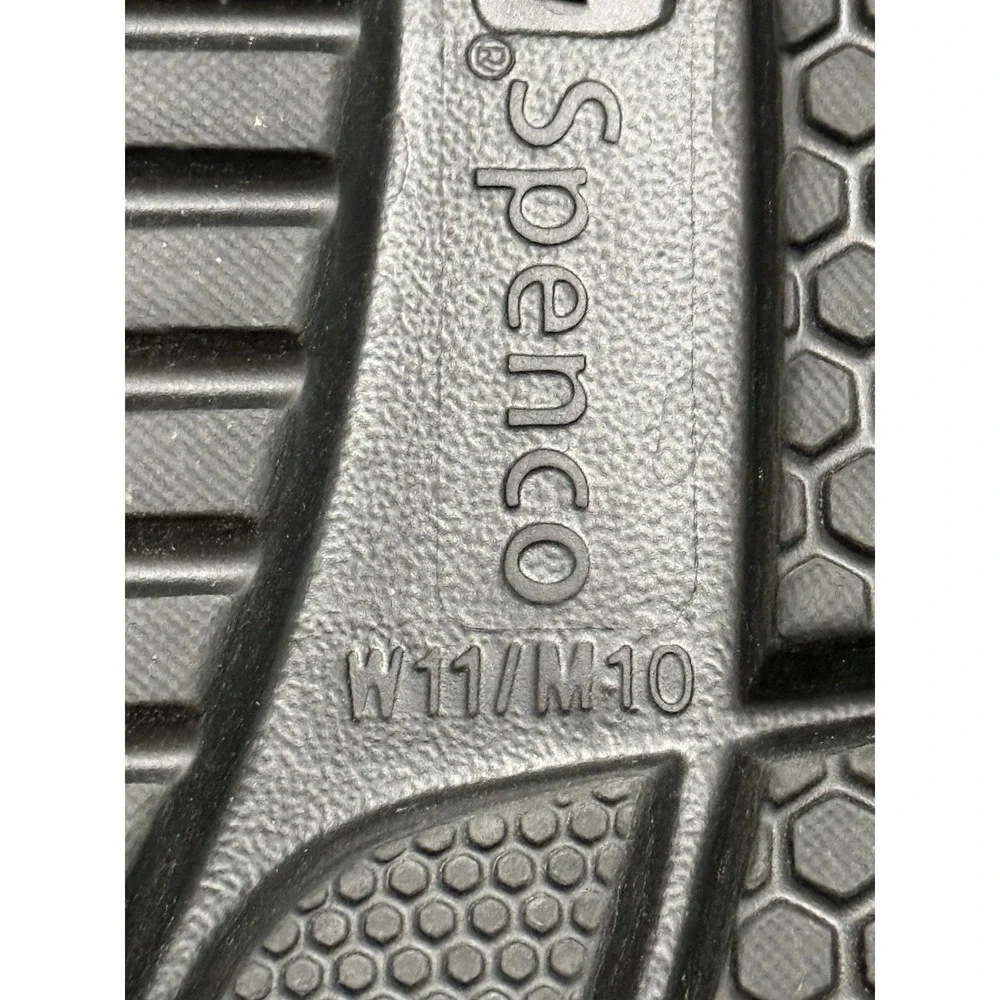 Spenco Fusion 2 Recovery Thong Sandals Comfort Glossy Black Men's 9 Women's 11